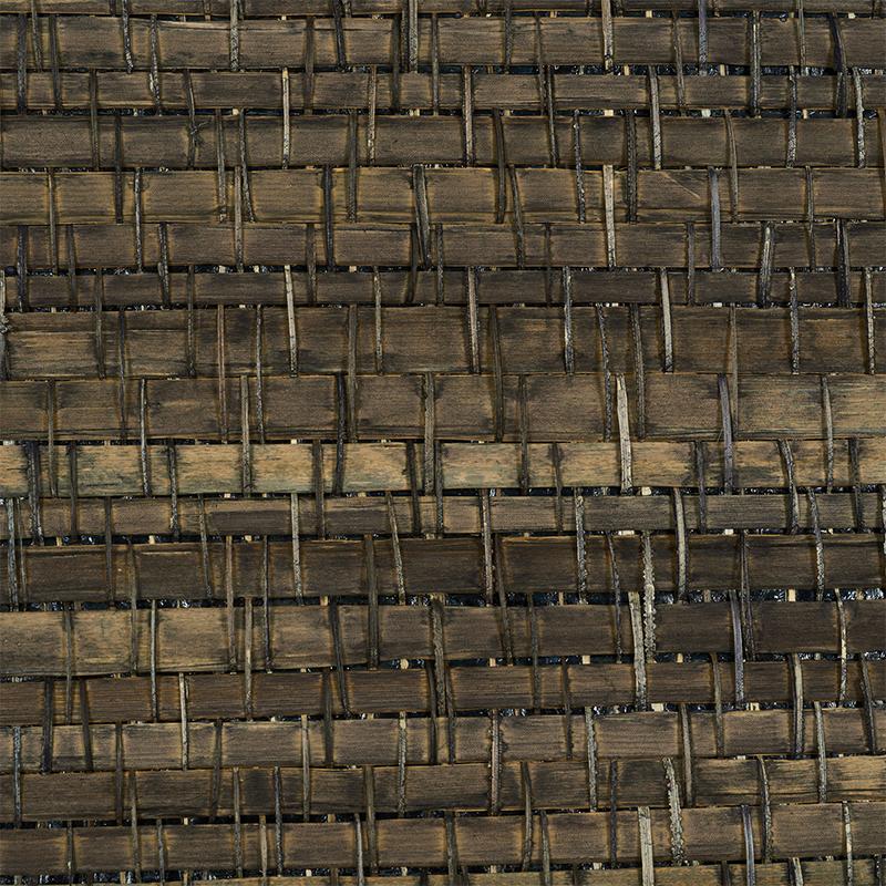 Schumacher Palm Weave Bark Wallpaper