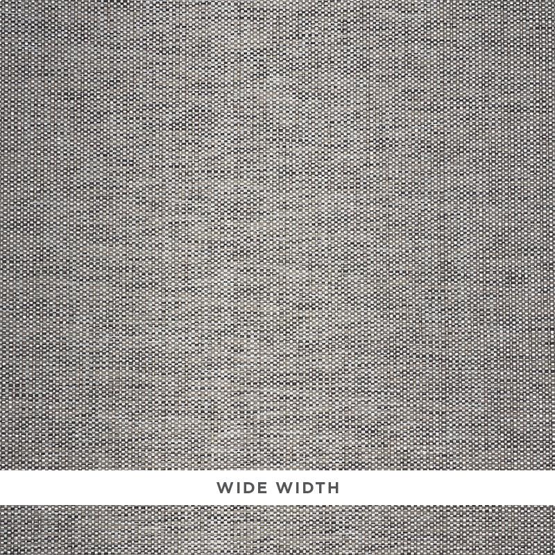 Schumacher Metal Paperweave Charcoal Wallpaper