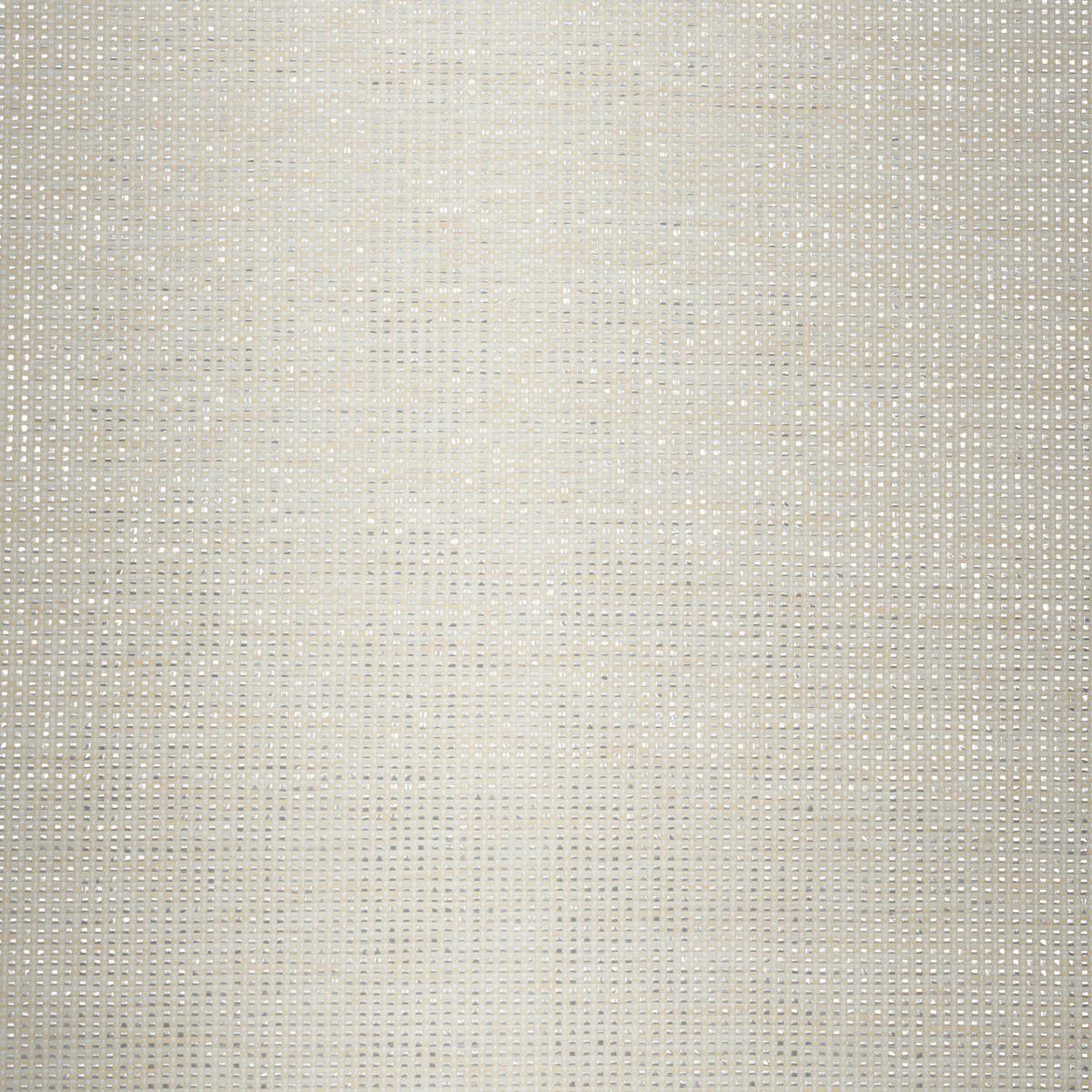 Schumacher Metal Paperweave Ivory Wallpaper