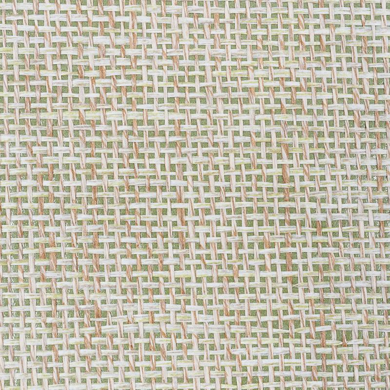 Schumacher Open Paperweave Leaf Wallpaper