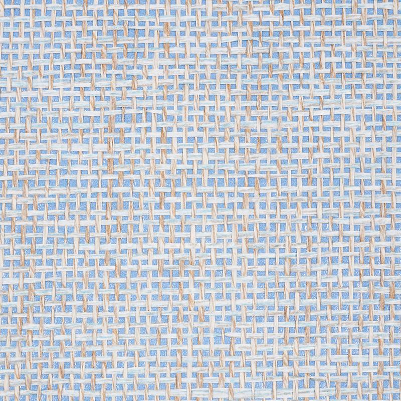 Schumacher Open Paperweave Sky Wallpaper