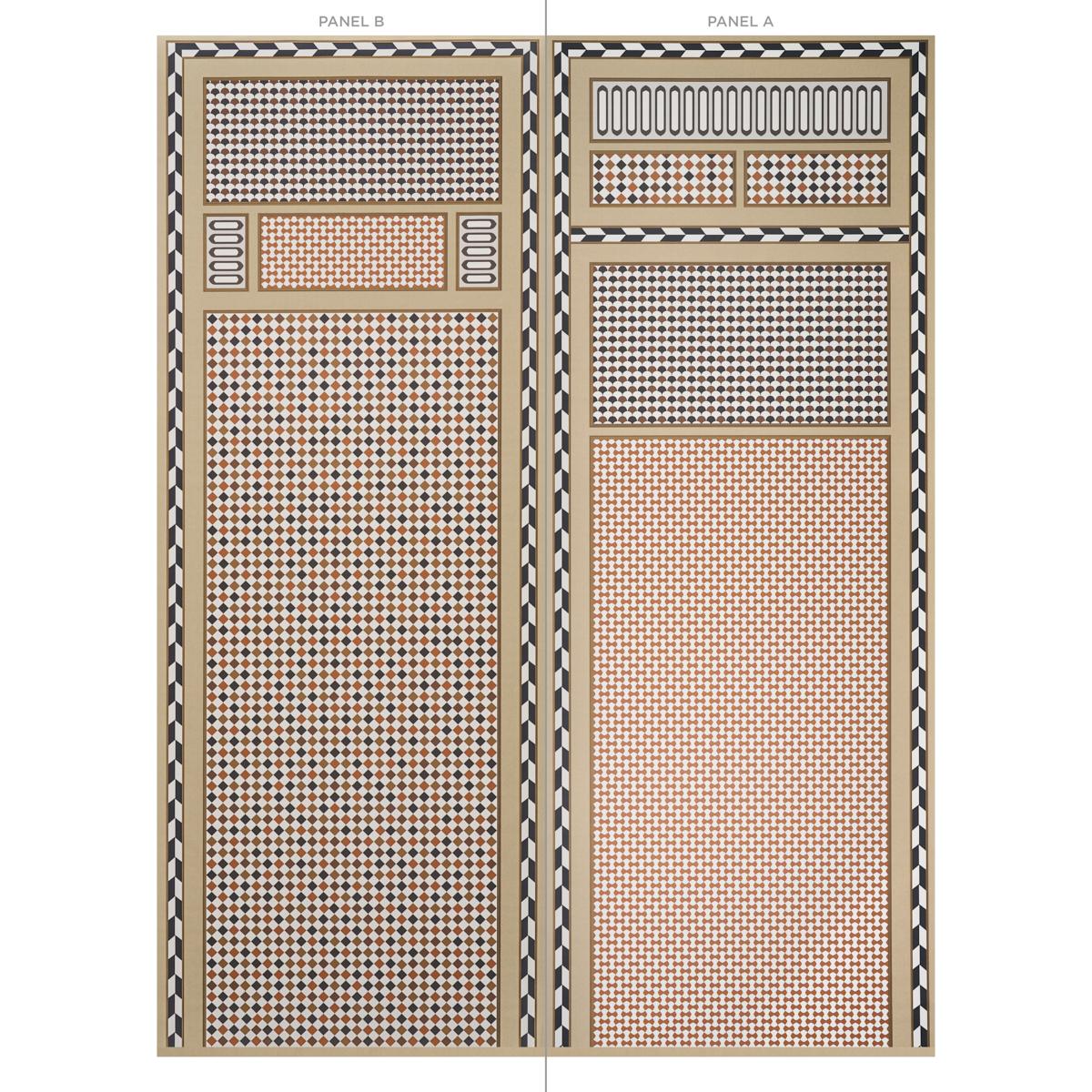 Schumacher Robinchon Panel B Brown Wallpaper