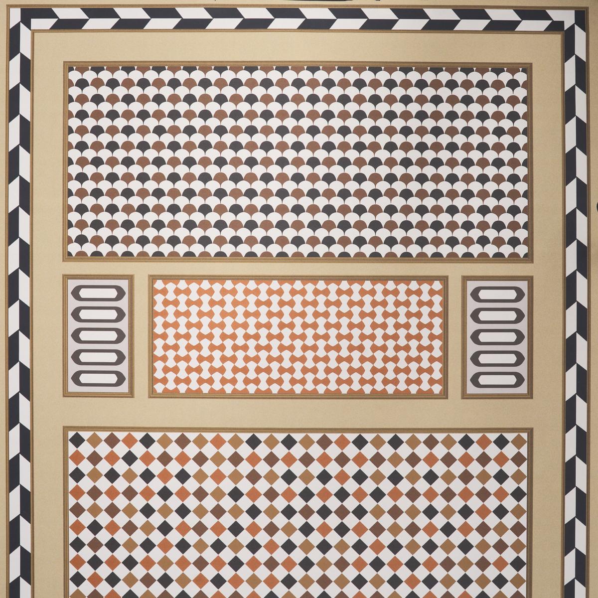 Schumacher Robinchon Panel B Brown Wallpaper
