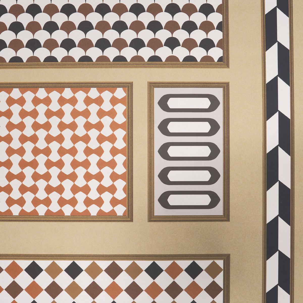 Schumacher Robinchon Panel B Brown Wallpaper