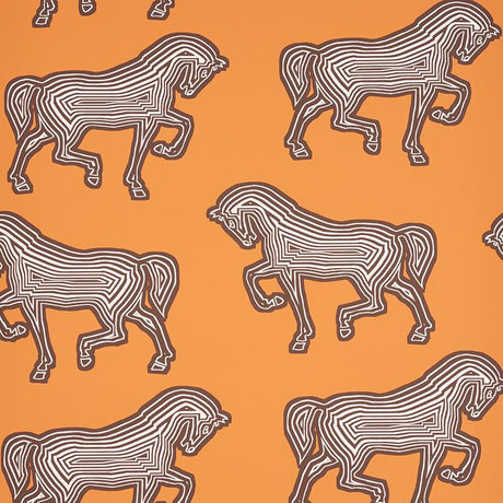 Schumacher Faubourg Orange Wallpaper