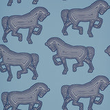 Schumacher Faubourg Blue Wallpaper