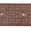 Schumacher Studded Leather Brown Trim