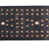 Schumacher Studded Leather Black Trim