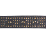 Schumacher Studded Leather Black Trim