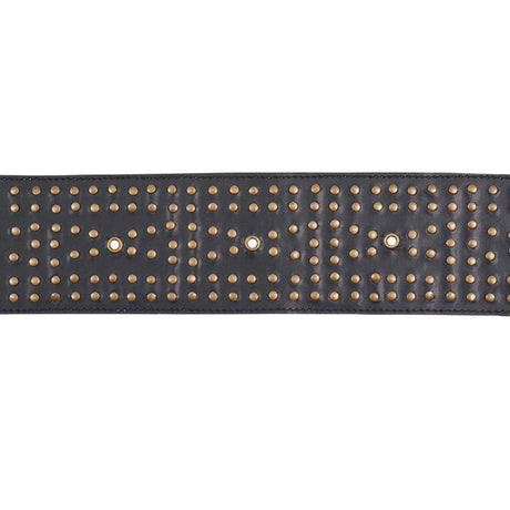 Schumacher Studded Leather Black Trim