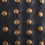Schumacher Studded Leather Black Trim
