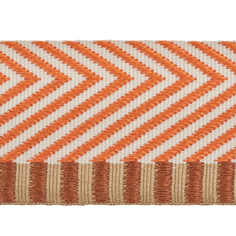 Schumacher Orange Chevron Twill Tape