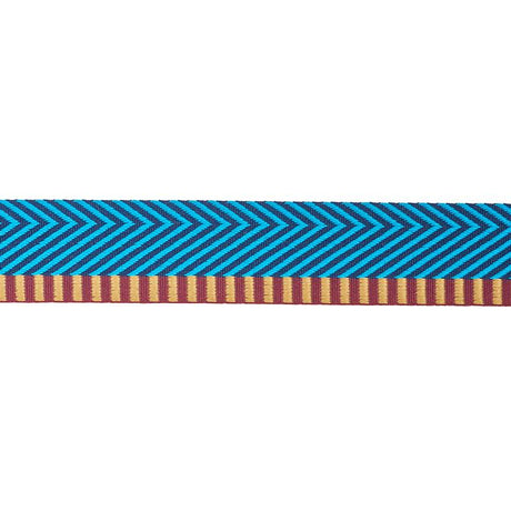 Schumacher Peacock Chevron Twill Tape
