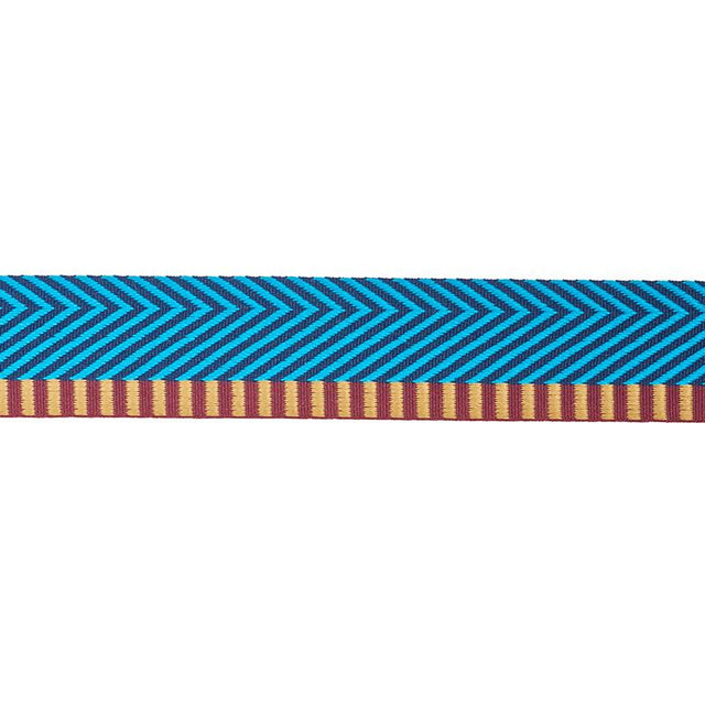 Schumacher Peacock Chevron Twill Tape