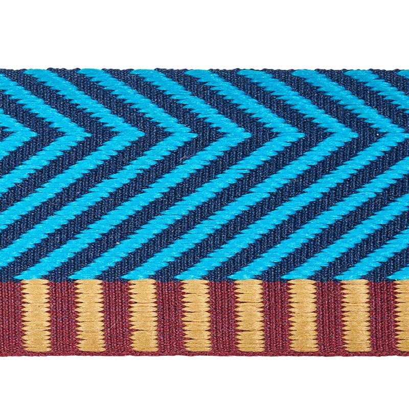 Schumacher Peacock Chevron Twill Tape