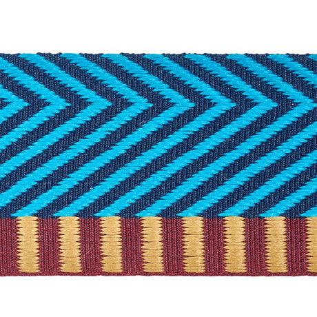 Schumacher Peacock Chevron Twill Tape