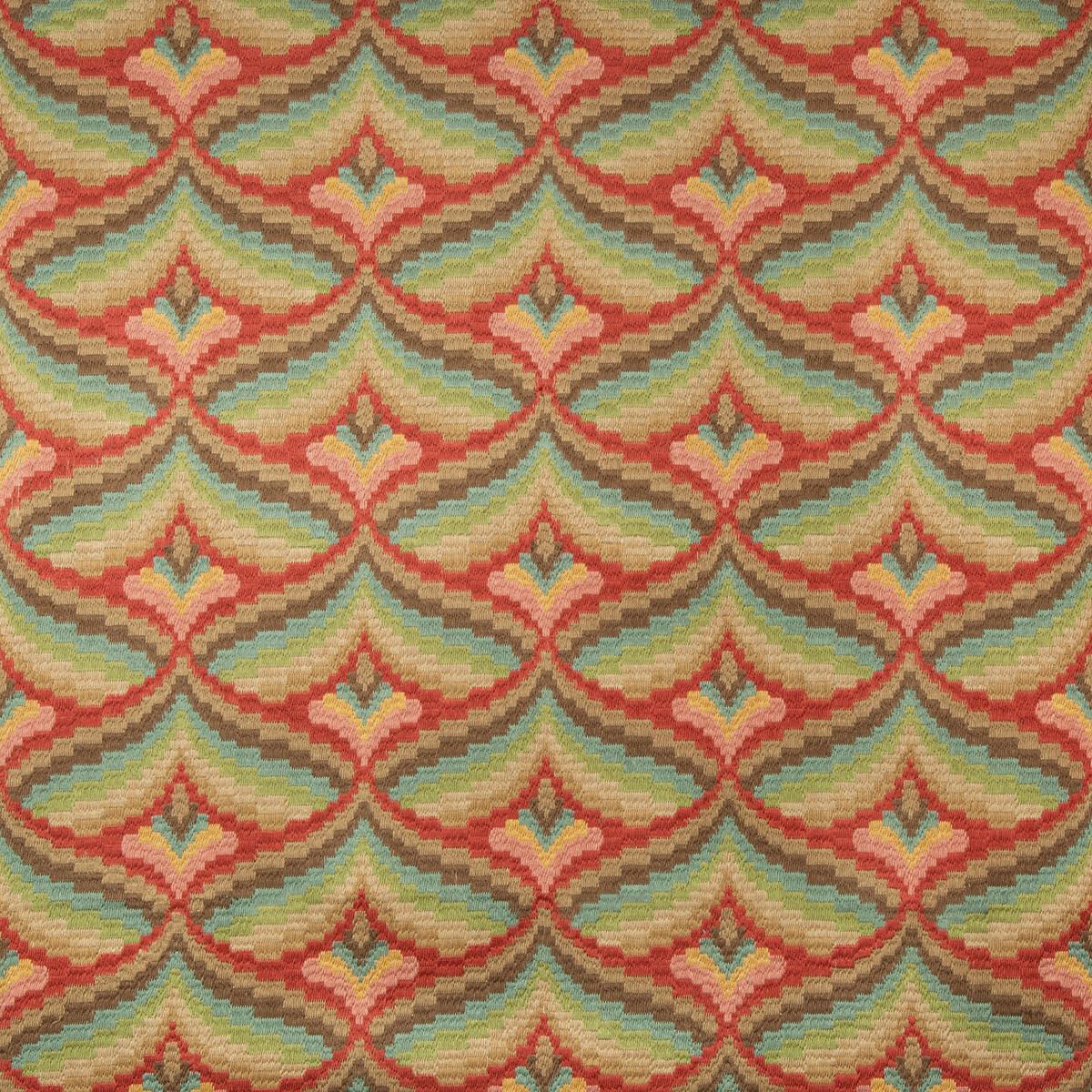 Lee Jofa Giles Embroidery Berry Fabric