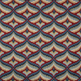 Lee Jofa Giles Embroidery Red/Blue Fabric