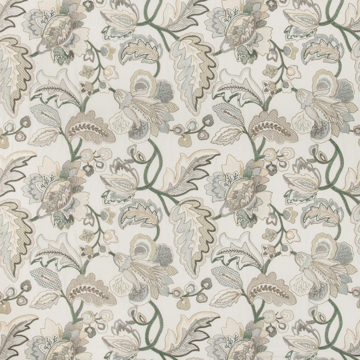 Lee Jofa ORFORD EMBROIDERY LEAF/MIST Fabric