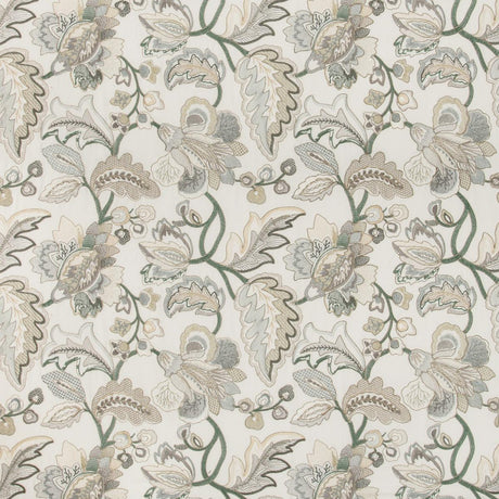 Lee Jofa ORFORD EMBROIDERY LEAF/MIST Fabric
