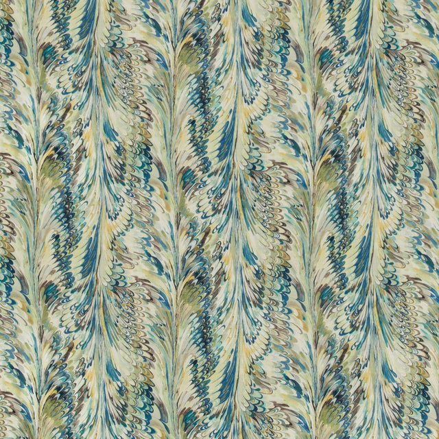 Lee Jofa TAPLOW PRINT PEACOCK/GOLD Fabric