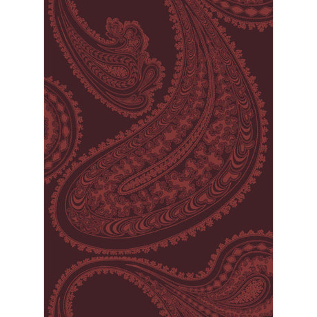 Cole & Son RAJAPUR FABRIC PRINT RSE ON DRK CRIM Fabric