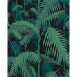 Cole & Son PALM JUNGLE VELVET PRINT VIRI/PET ON BLK Fabric
