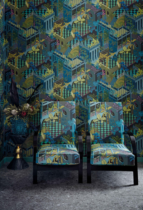 Cole & Son MIAMI PETROL MULTI Fabric