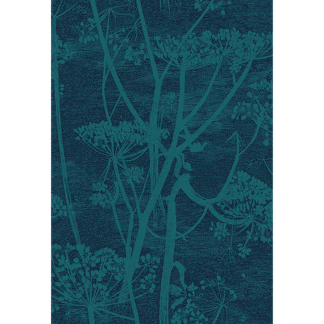 Cole & Son COW PARSLEY PRINT PETROL/INK Fabric