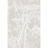 Cole & Son COW PARSLEY LINEN PRINT WHITE/TAUPE Fabric