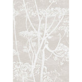Cole & Son COW PARSLEY LINEN PRINT WHITE/TAUPE Fabric