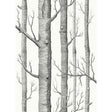 Cole & Son WOODS COT/LIN PRINT BLK WHT Fabric