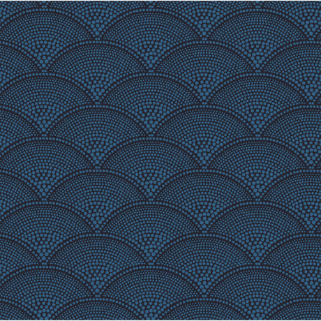 Cole & Son FEATHER FAN WOVEN HYAC ON CHAR Upholstery Fabric