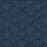 Cole & Son FEATHER FAN WOVEN HYAC ON CHAR Upholstery Fabric