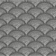 Cole & Son FEATHER FAN WOVEN WHT ON BLK Upholstery Fabric