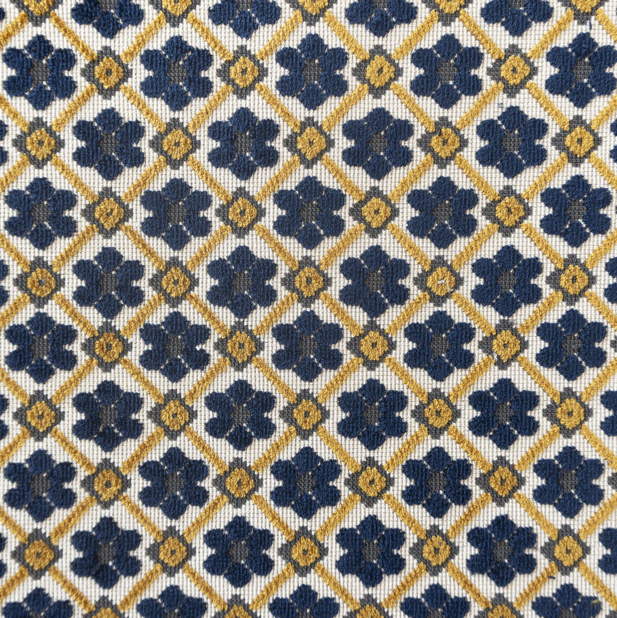 Gaston Y Daniela FRUELA NAVY/OCRE Upholstery Fabric