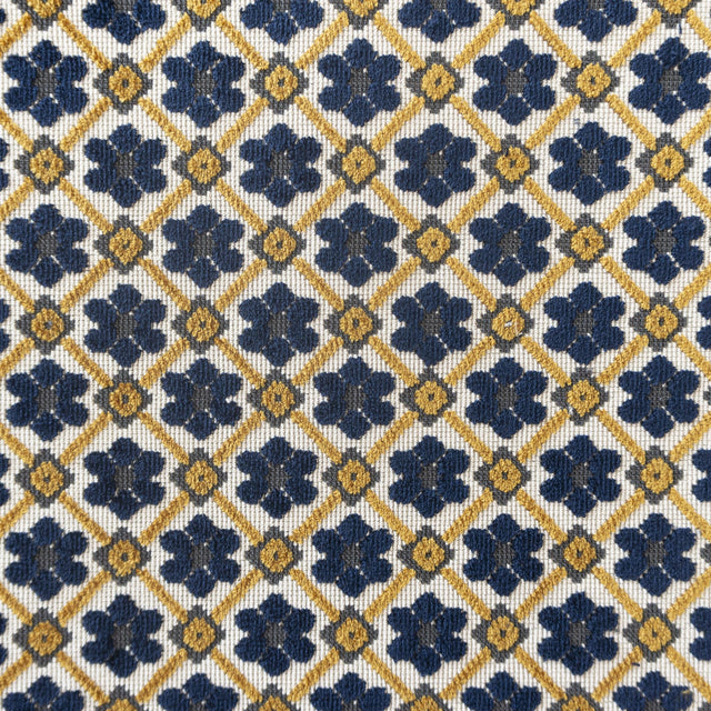 Gaston Y Daniela FRUELA NAVY/OCRE Upholstery Fabric
