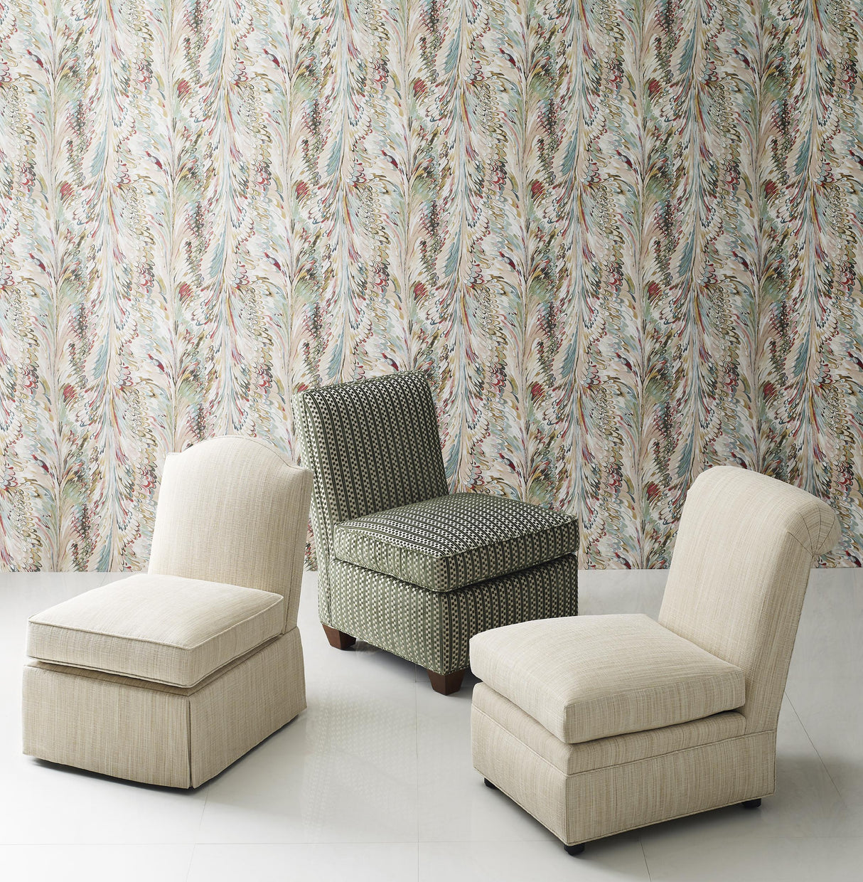 Lee Jofa TAPLOW PAPER JUNIPER/PETAL Wallpaper