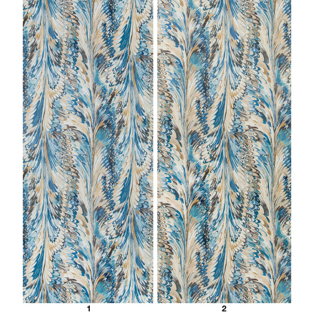 Lee Jofa TAPLOW PAPER NAVY/SLATE Wallpaper