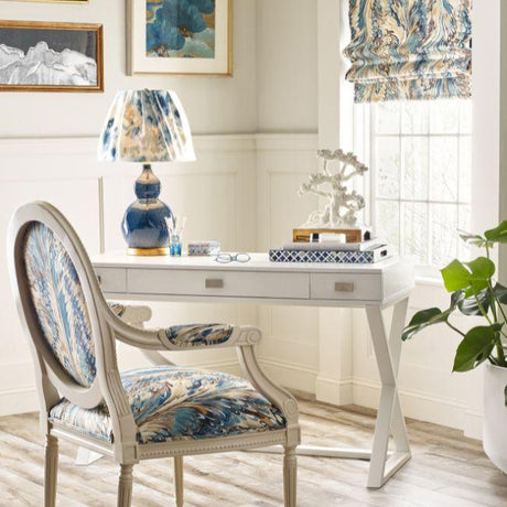 Lee Jofa TAPLOW PAPER NAVY/SLATE Wallpaper