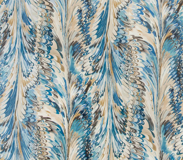 Lee Jofa TAPLOW PAPER NAVY/SLATE Wallpaper
