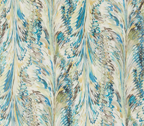 Lee Jofa TAPLOW PAPER PEACOCK/GOLD Wallpaper