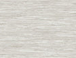 Seabrook Osprey Faux Grasscloth Cove Gray and Silver Wallpaper