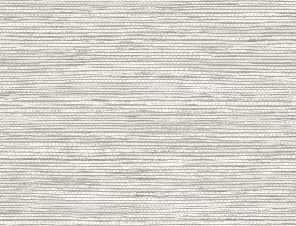Seabrook Osprey Faux Grasscloth Cove Gray and Silver Wallpaper