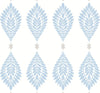 Seabrook Mirasol Palm Frond Carolina Blue And Eggshell Wallpaper
