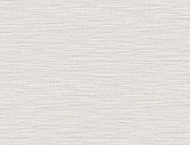 Seabrook Faux Linen Weave Cove Gray Wallpaper