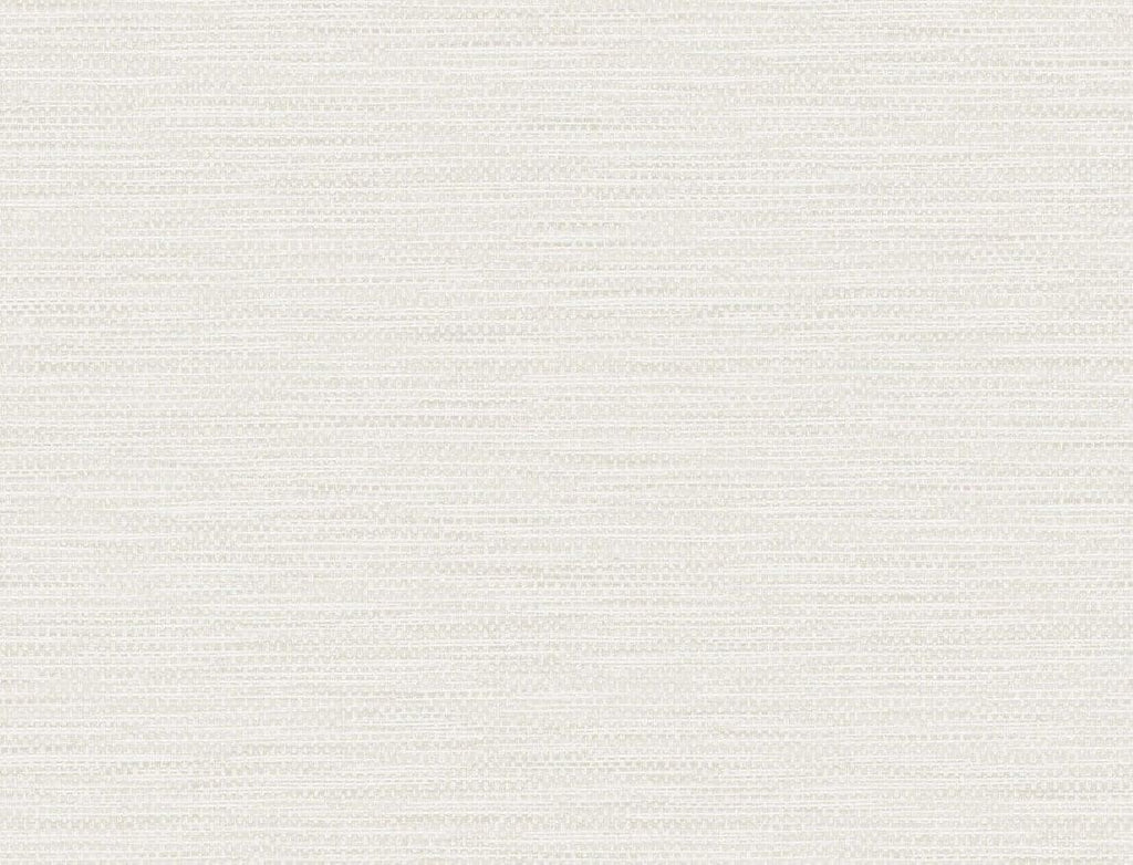 Seabrook Faux Linen Weave Off-White Wallpaper