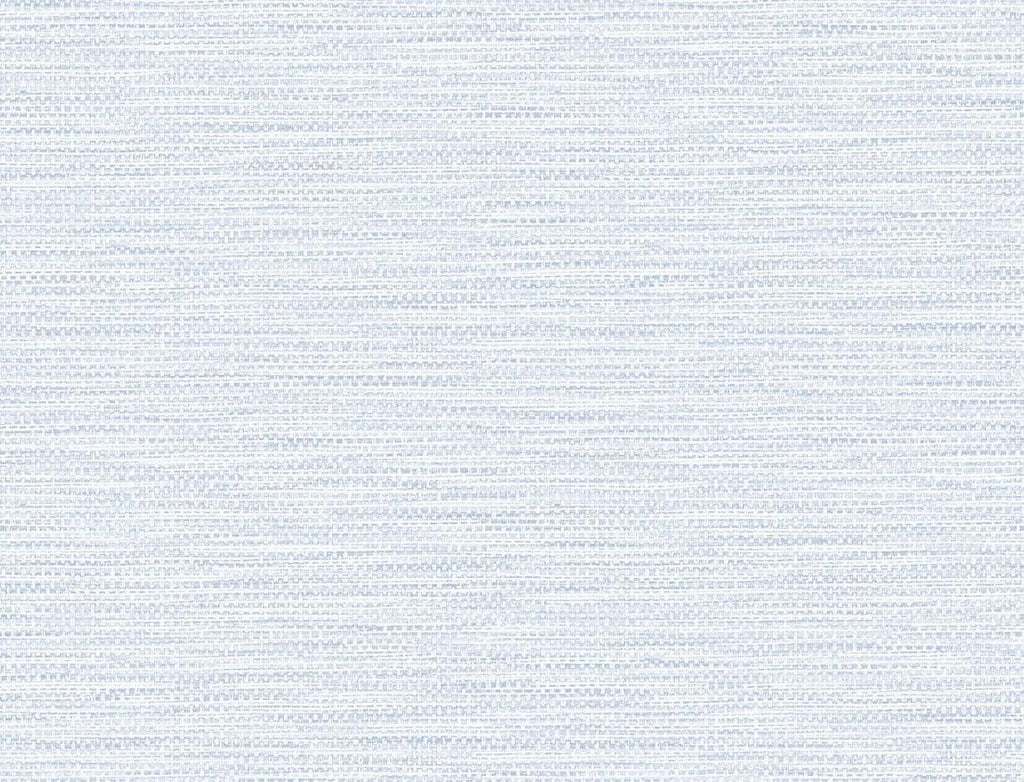 Seabrook Faux Linen Weave Blue Frost Wallpaper