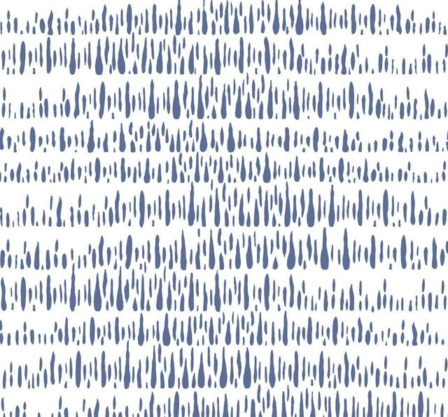 Seabrook Brush Marks Navy and White Wallpaper