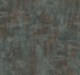 Seabrook Rustic Stucco Faux Rust and Forest Green Wallpaper